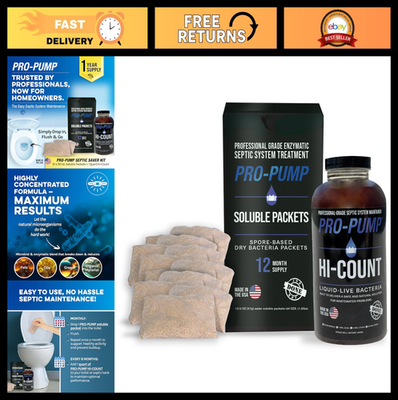 #ad #ad Septic Saver Kit Water Soluble Dry Packets amp; HI COUNT Liquid 12 Packets 1 Q $169.99