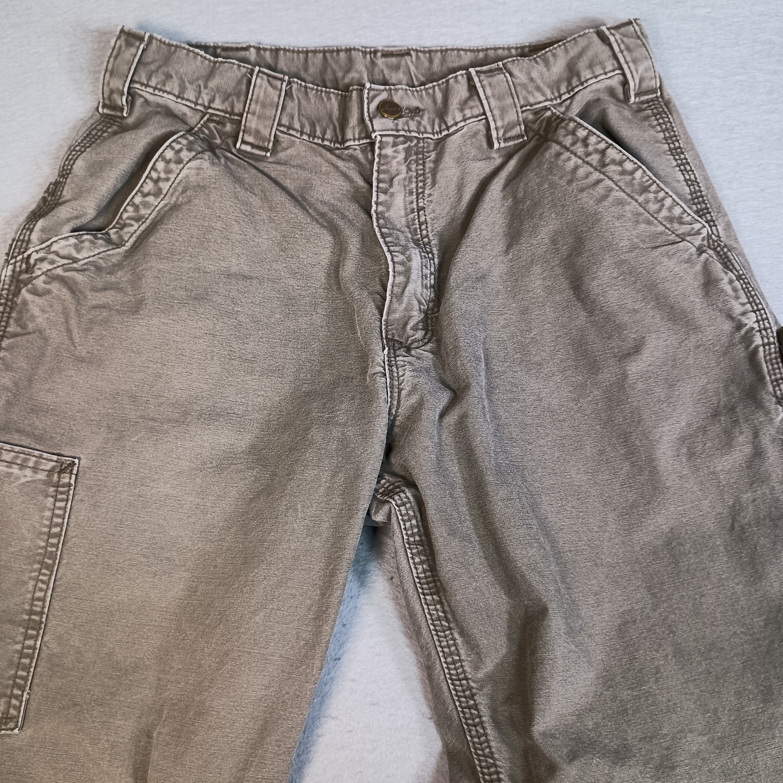 Carhartt Men’s 32x30 Carpenter Canvas Utility Frayed Hem Outdoor Pants Fit 30x29 thumbnail 6