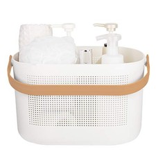 Plastic Portable Shower Caddy Basket, Storage Organizer with 1 Pack Yellow