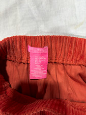 Isaac Mizrahi New York Girls Orange Corduroy A-Line Skirt Elastic Waist S 5/6