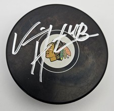 Vinnie Hinostroza Signed Autographed Puck Guaranteed TPA  Chicago Blackhawks