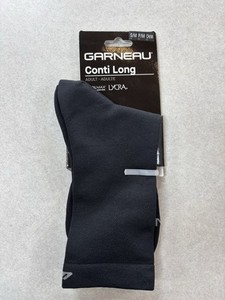 Louis Garneau, Conti Long Performance Cycling Sock, Black, Small, Unisex