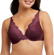 Bali E3527 Lace Underwire, One Smooth U Comfort Stretch Full-Coverage Bra 40C