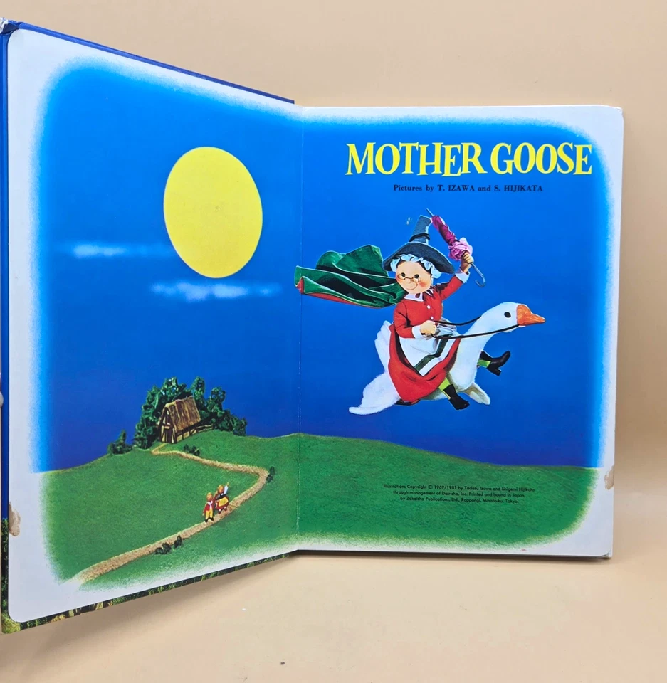 VTG 1981 MOTHER GOOSE A Puppet Storybook Grosset & Dunlap, Hardcover Book, VGC - Image 3 of 4