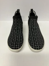 Skechers Air-Cooled Arch Fit Womens Blk/White Ankle Slip On Boots sz 10