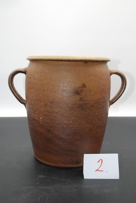 Antiker Pflanzentopf, Gartendeko, Steinguttopf, alter Tontopf, 6 Liter, Nr.2