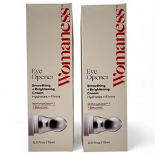 2x Womaness Eye Opener Smoothing Brightening Cream 15mL Anti Aging Moisturizer