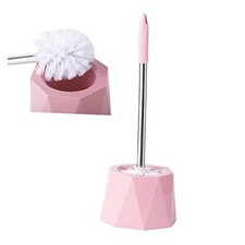 Toilet Brush and Holder,Stainless Steel Toilet Bowl Cleaning Brush Pink Lines