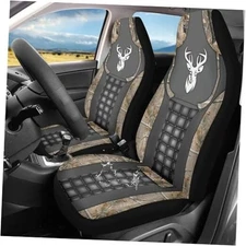 Camo Hunting Deer Car Seat Covers Soft Car Seat Waterproof A-Deer Camo Hunting