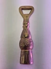 VINTAGE 6" BRASS COCA COLA BOTTLE SHAPED OPENER C-154