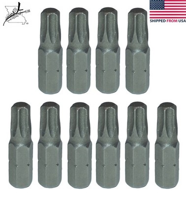 10x T30 Torx Star #30 Driver Bits 1/4'' Hex Screwdriver Drill Screw Drive 25mm
