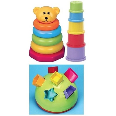 Funtime My First Teach Time Gift Set Baby Educational Activity Toys 3-in-1 NEW