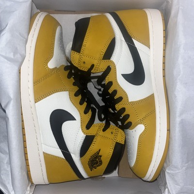 New Jordan 1 Retro High OG Yellow Ochre Black White Sail DZ5485