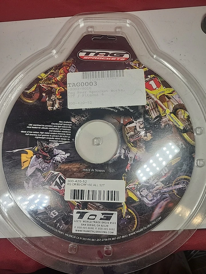 Piñón trasero con etiqueta 52T para CR85 CRF150R CRF150RB CR80 CR 85 CRF 150R Foto 3 de 4