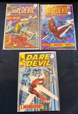 3 Daredevil Marvel Comic Book Lot #23 #39 #44 1st App Exterminator PR-GD