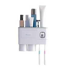Wall Mounted Toothbrush Holder, Multi Function Magnetic Absorption Bathroom S...