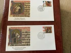 Great Britain 1991 #1416-1420 Christmas - 6 Fleetwood FDCs