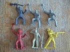 1950's MARX  Fort Apache Playset set of  6 60mm highly detailed Indians