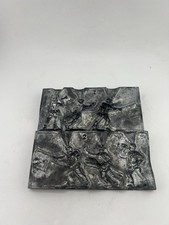 Vintage Metal 3 Soldiers Flag/Horn/Sword Mold Toy Casting Lead Figure Mold