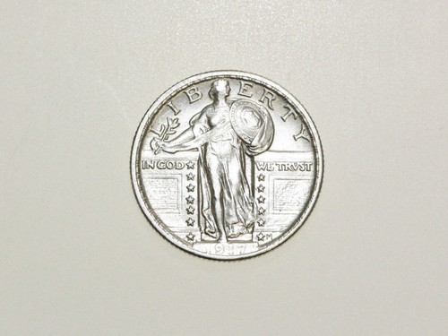 1917 25C T2 QUARTO ARGENTO LIBERTY IN PIEDI