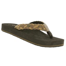COBIAN Women's Braided Bounce Natural Flip Flop Sandal (BRB10-965)