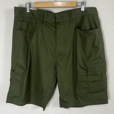 NEW Prana Double Peak Shorts Men's Size 36 x 10 Cargo Green Standard Fit