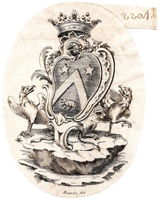 Exlibris Seguier Languedoc Saint Brisson Bookplate Ex-Libris 18E