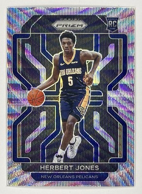 2021-22 Prizm Herbert Jones Silver Wave Rookie Refractor SP RC #329 Pelicans NBA
