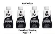Rit All Purpose Liquid Dye 8 oz, Black (PACK OF 4)