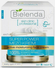 Image of BIELENDA Super Power Mezo Moisturising Anti-Age HYALURONIC ACID Cream D/N 50ml