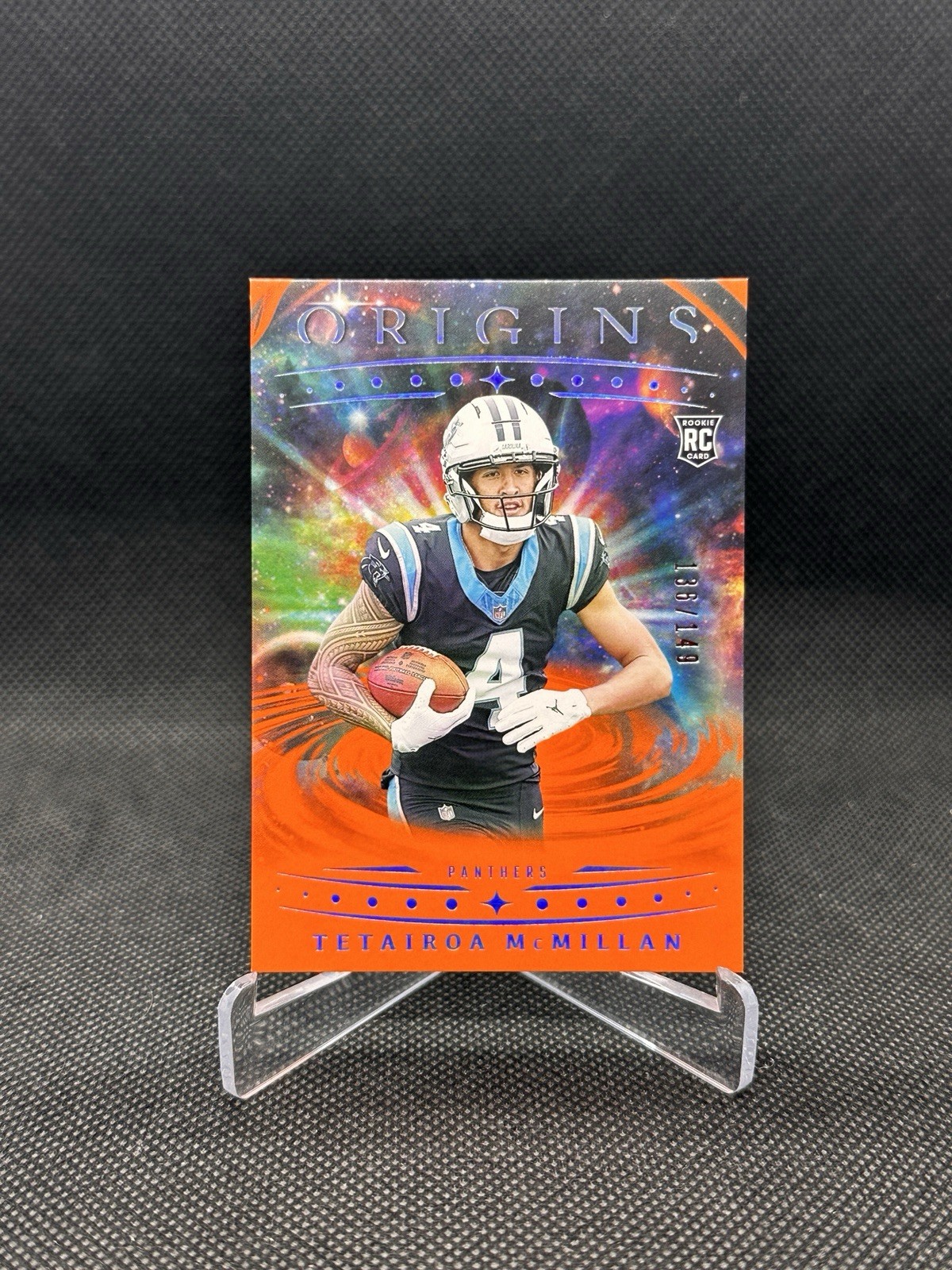 2025 Panini Origins Tetairoa McMillan #116 Orange /149 Carolina Panthers