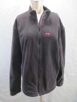 Helly Hansen Size M Mens Black Fleece Pockets Full Zip Outdoor Active Jacket 352