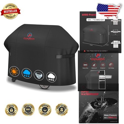 Durable 72 Inch Grill Cover | UV Resistant Heavy Duty Outdoor Barbecue Gas Grill