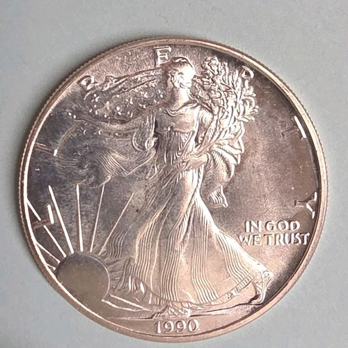 U.S. Mint American Eagle 1990 1 oz Silver Coin .999 Fine Bullion
