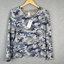 Members Mark Ladies Cozy Top Womens Small S Long Sleeve Camouflage Soft New