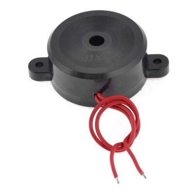 Schwarz Gehäuse AC 220V 2 Draht Industrial Electronic Buzzer Alarm Summer 105dB
