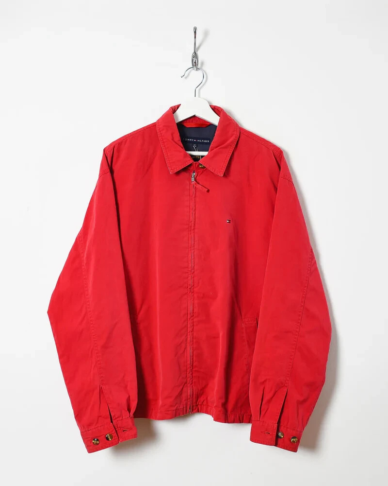 Vintage Tommy Hilfiger Red Jacket - Classic 90s Style , Size M
