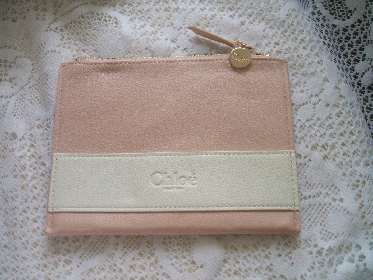 CHLOE Pink Clutch Cosmetic Makeup Bag ~ 7.5 x 5.5 ~ Brand NEW