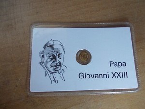 papa giovanni xiv piccola moneta dorata fior di conio 1963 COD.10-09-2024