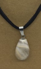 20" Black Cord Pendant Necklace Teardrop Stone Healing Crystal Quartz Chakra 293