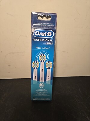 Oral-B Floss Action Replacement Electric Brush Heads - 3 Pack (EB25-3)