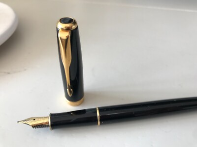 Parker Sonnet Patronenfüller M Schwarz Vintage Feder M Gold 750