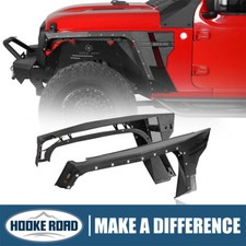 Hooke Road Armour Front Fender Flare Fit 2018-2026 Jeep Wrangler Jl Gladiator Jt