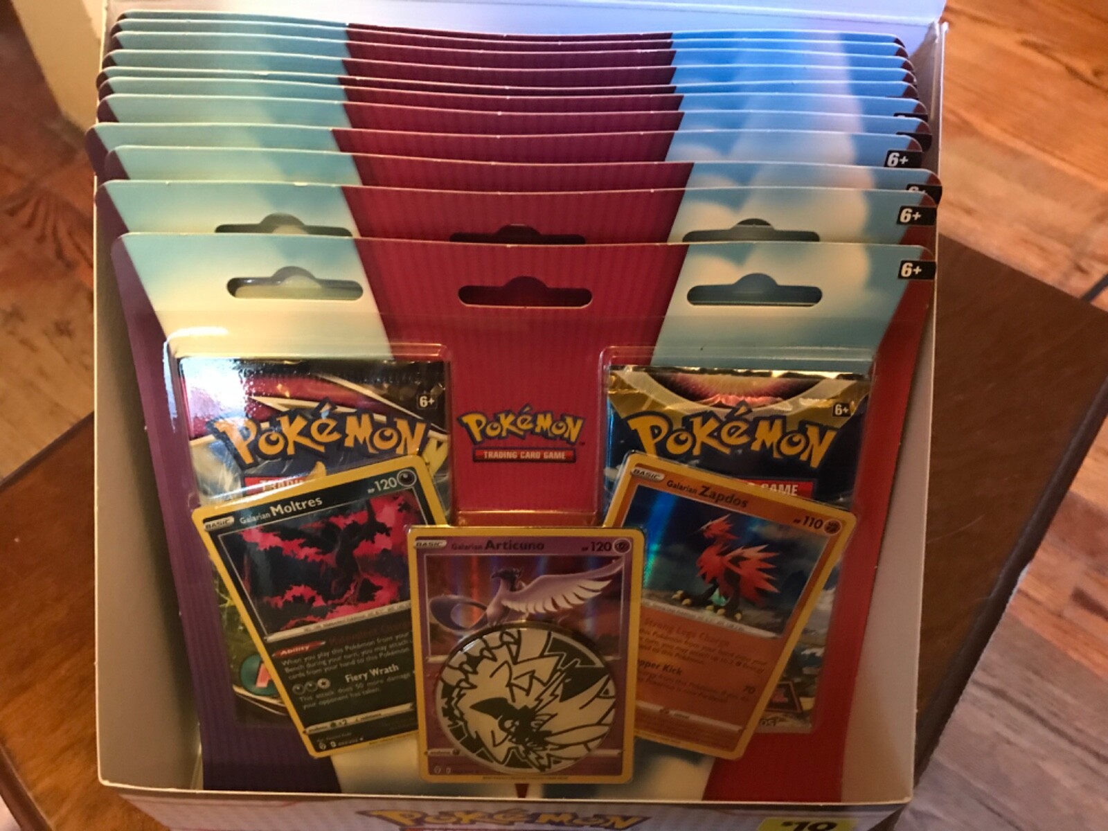 Pokémon TCG: Galarian Articuno, Galarian Zapdos & Galarian Moltres Cards  with 2 Booster Packs & Coin