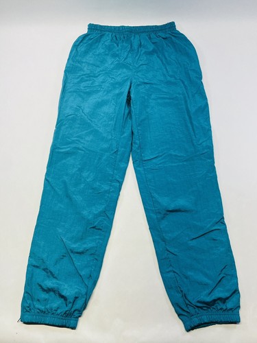 Vintage 90er Nylon Freizeitanzug Sport Track Blau Multi Gr. L Windbreaker Retro - Bild 18 von 24