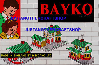 House Bayko Bricks Bayko Building Set 1961 Vintage A3 Size Poster