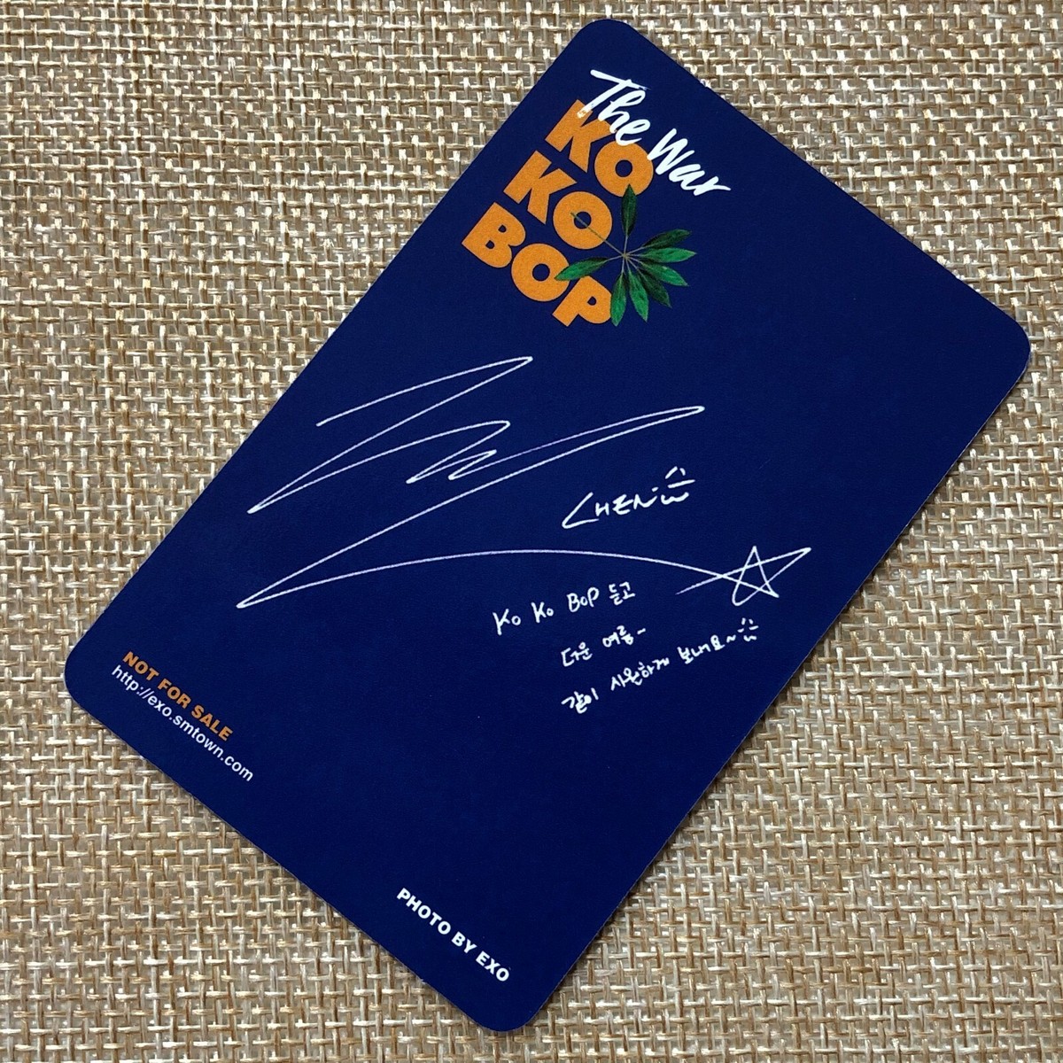 EXO CHEN Type C [ The War KOKOBOP ] Official Photocard, 4th