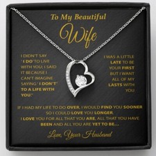To My Wife Necklace, Wife Gift from Husband, Wife Birthday Gift, Birthday Gift
