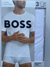 Hugo Boss Men's 3-Pack Regular Fit Crew Neck T-Shirt.