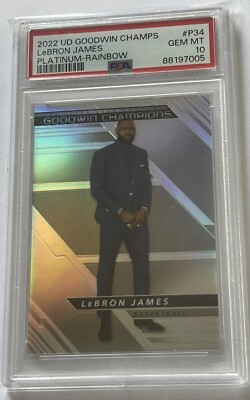 2022 Upper Deck Goodwin Platinum Rainbow LeBron James Psa 10 LA Lakers NBA p34